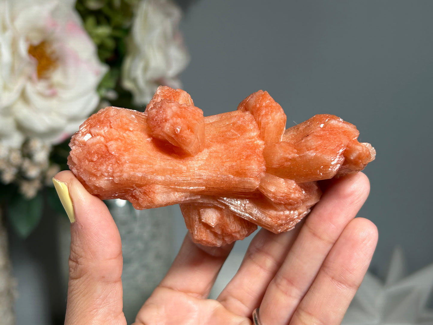 Red Stilbite Cluster (3.75", 95mm)