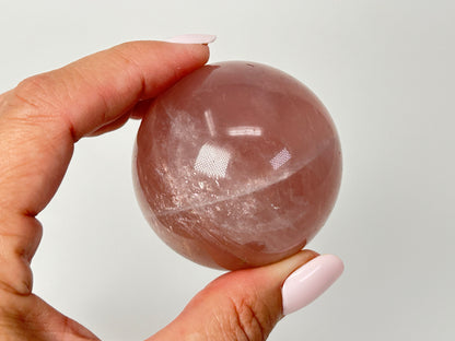 Star Rose Quartz Sphere (2", 50mm)