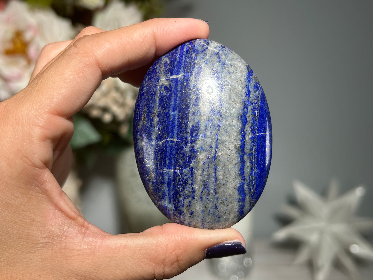 Lapis Lazuli Palm Stone (2.7", 69mm)