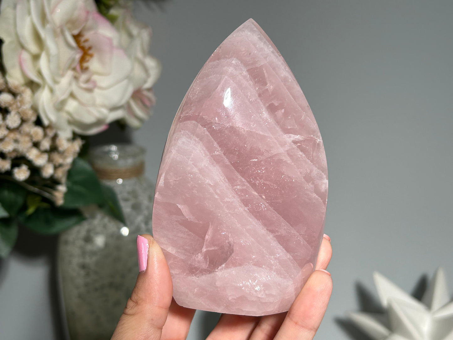 Rose Quartz Freeform (4.6", 116mm)