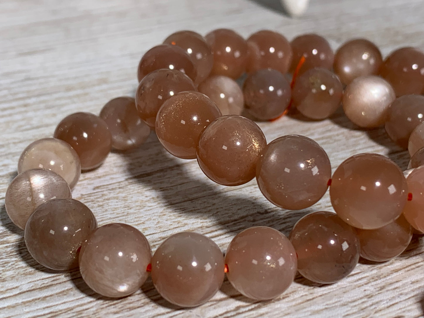 10mm Peach Moonstone Bracelet