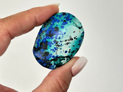 Azurite Chrysocolla Palm Stone #29
