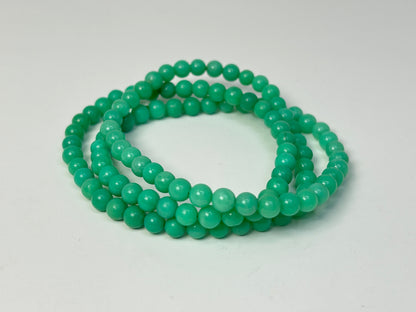Chrysoprase Triple Wrap Bracelet