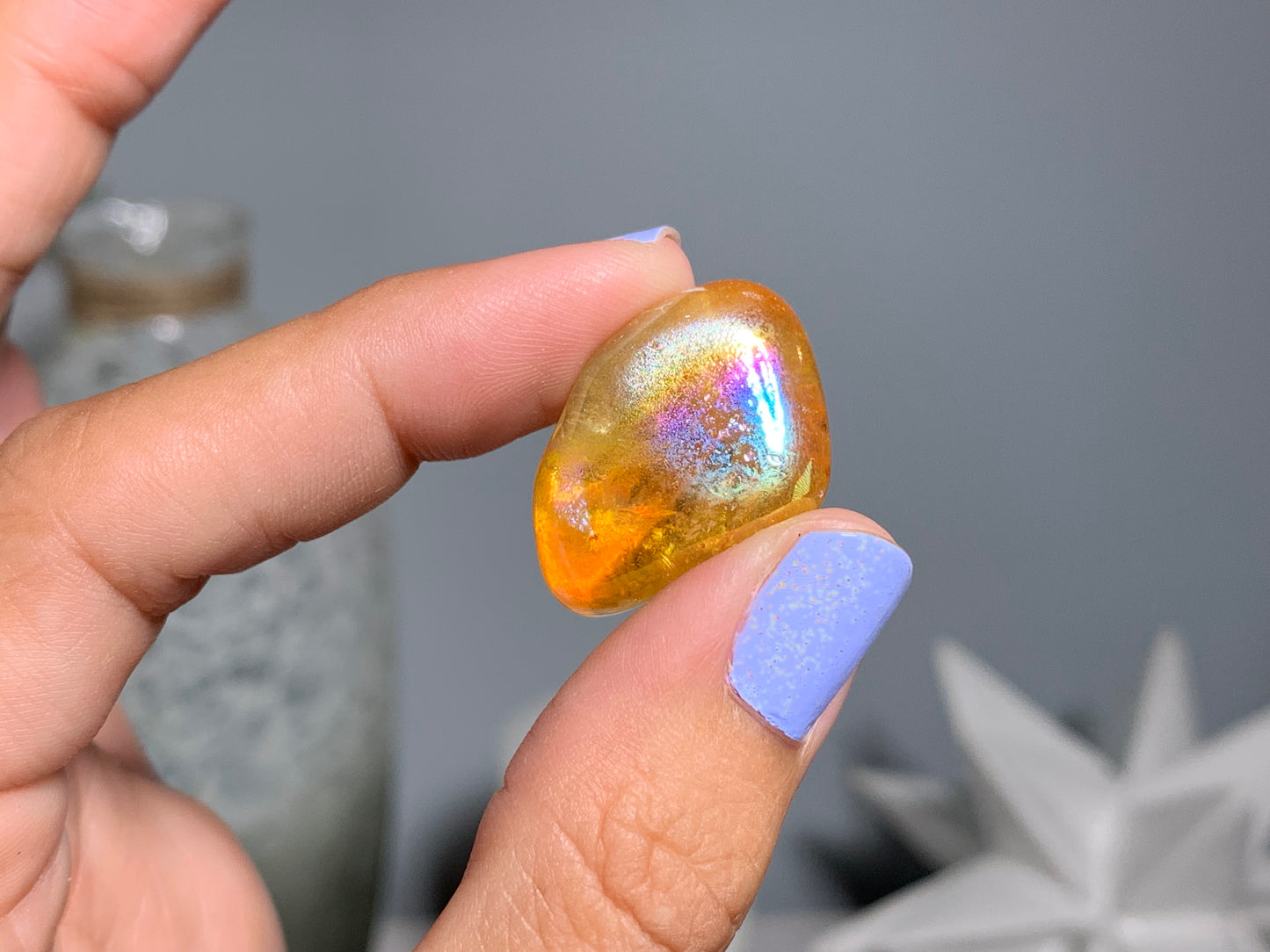 Tumbled Golden Aura Quartz