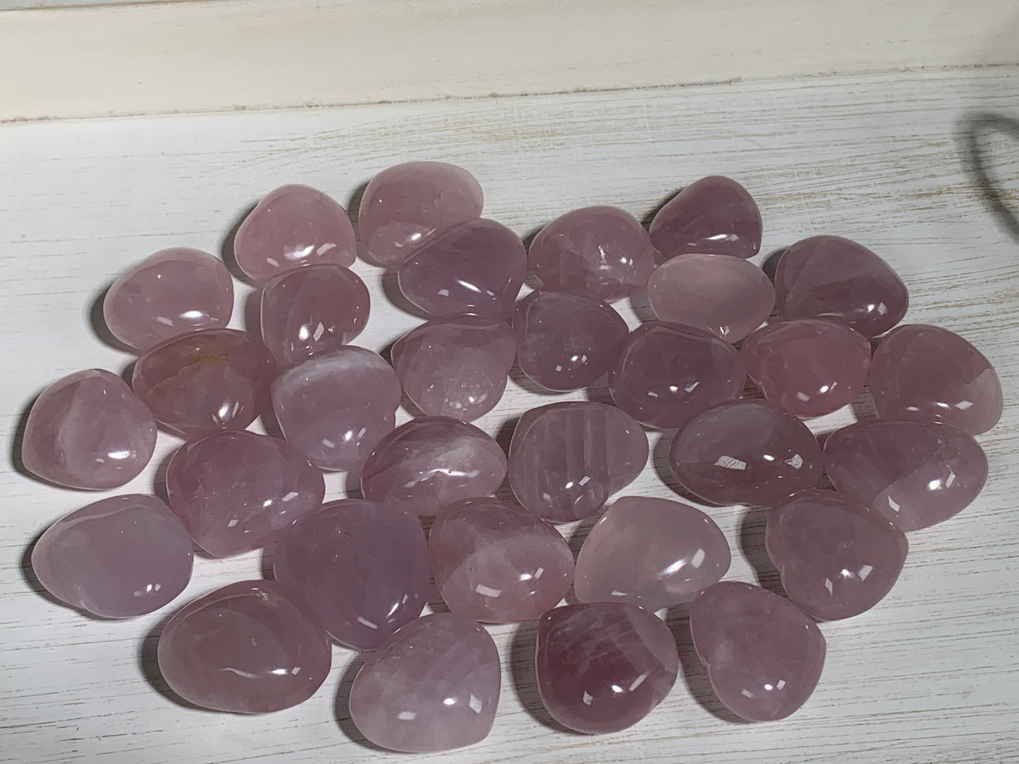 Medium Lavender Rose Quartz Heart