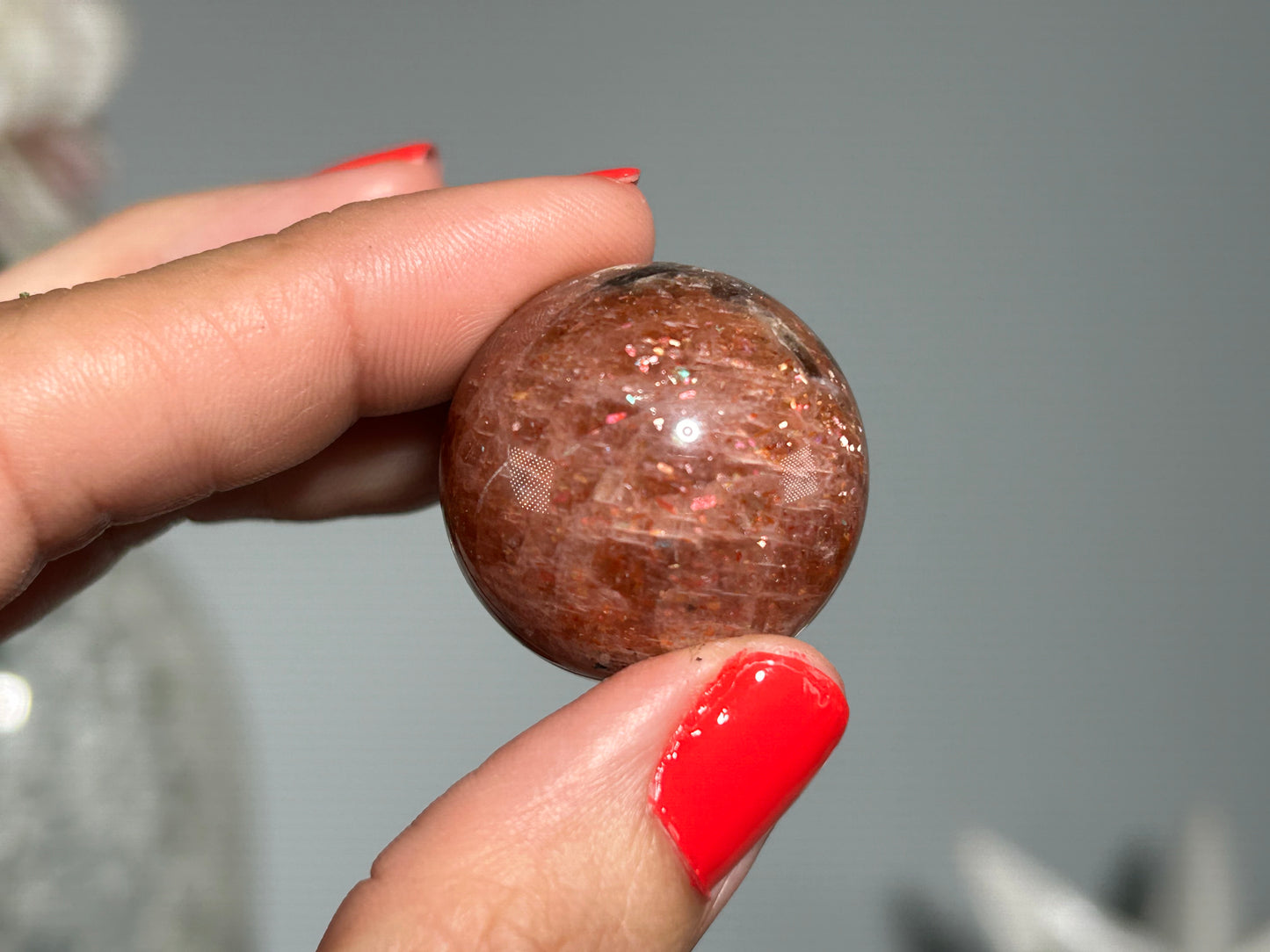 Confetti Sunstone Sphere (1", 27mm)