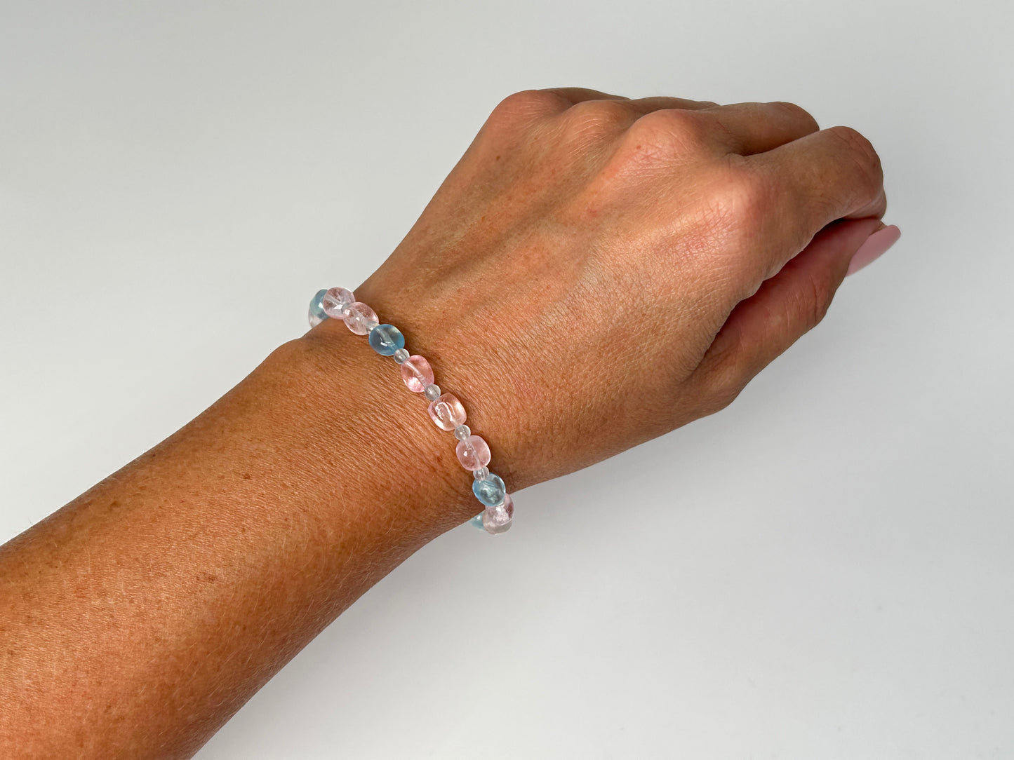 Morganite and Aquamarine Bracelet