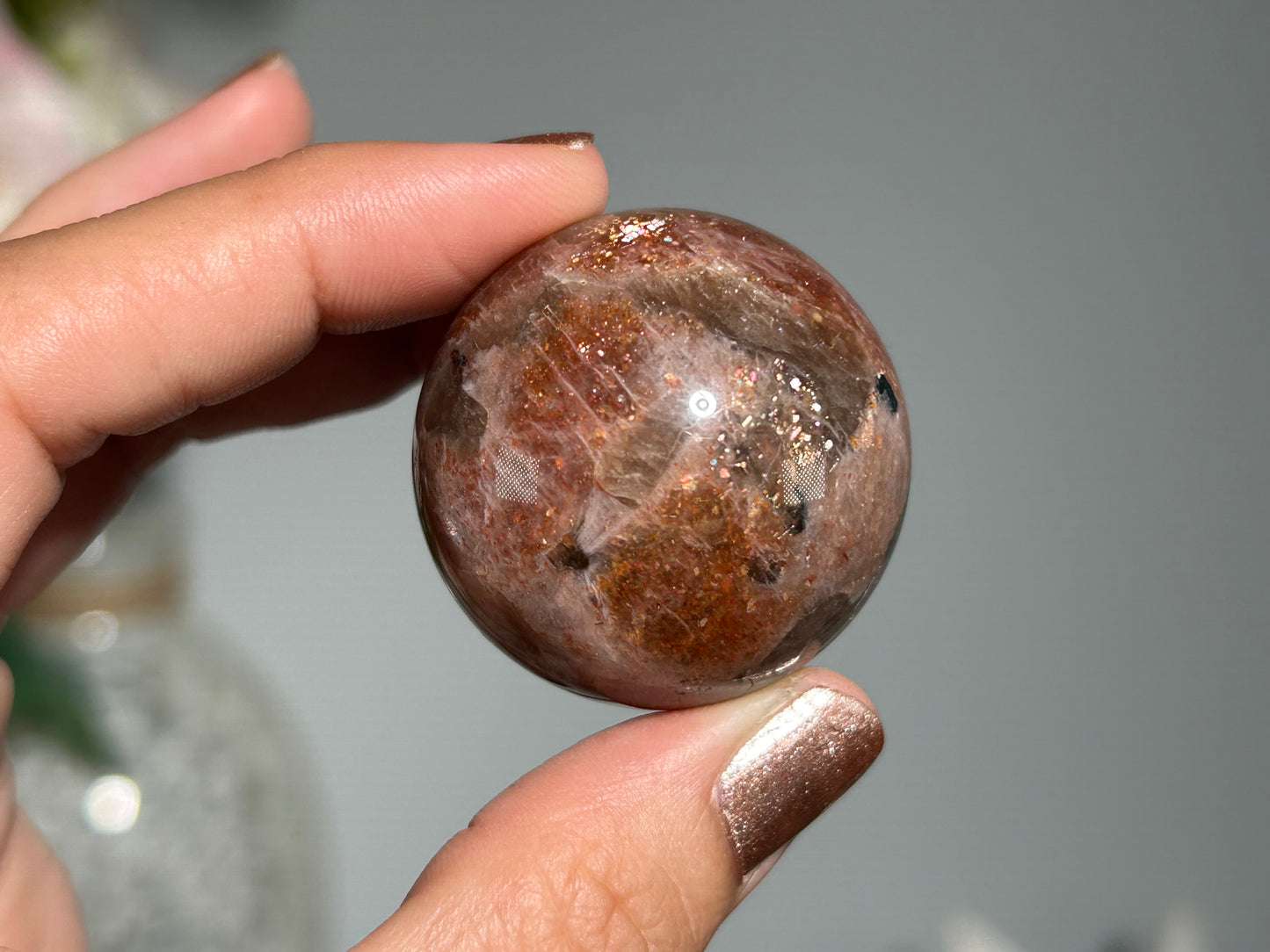 Confetti Sunstone Sphere (1.5", 36mm)