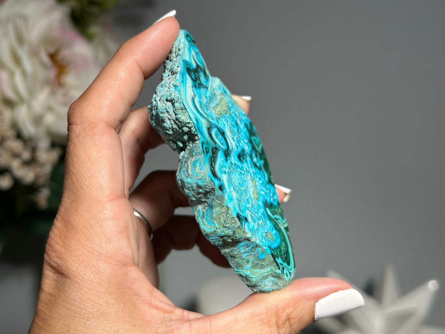 Malachite Chrysocolla Slab (3.6", 91mm)