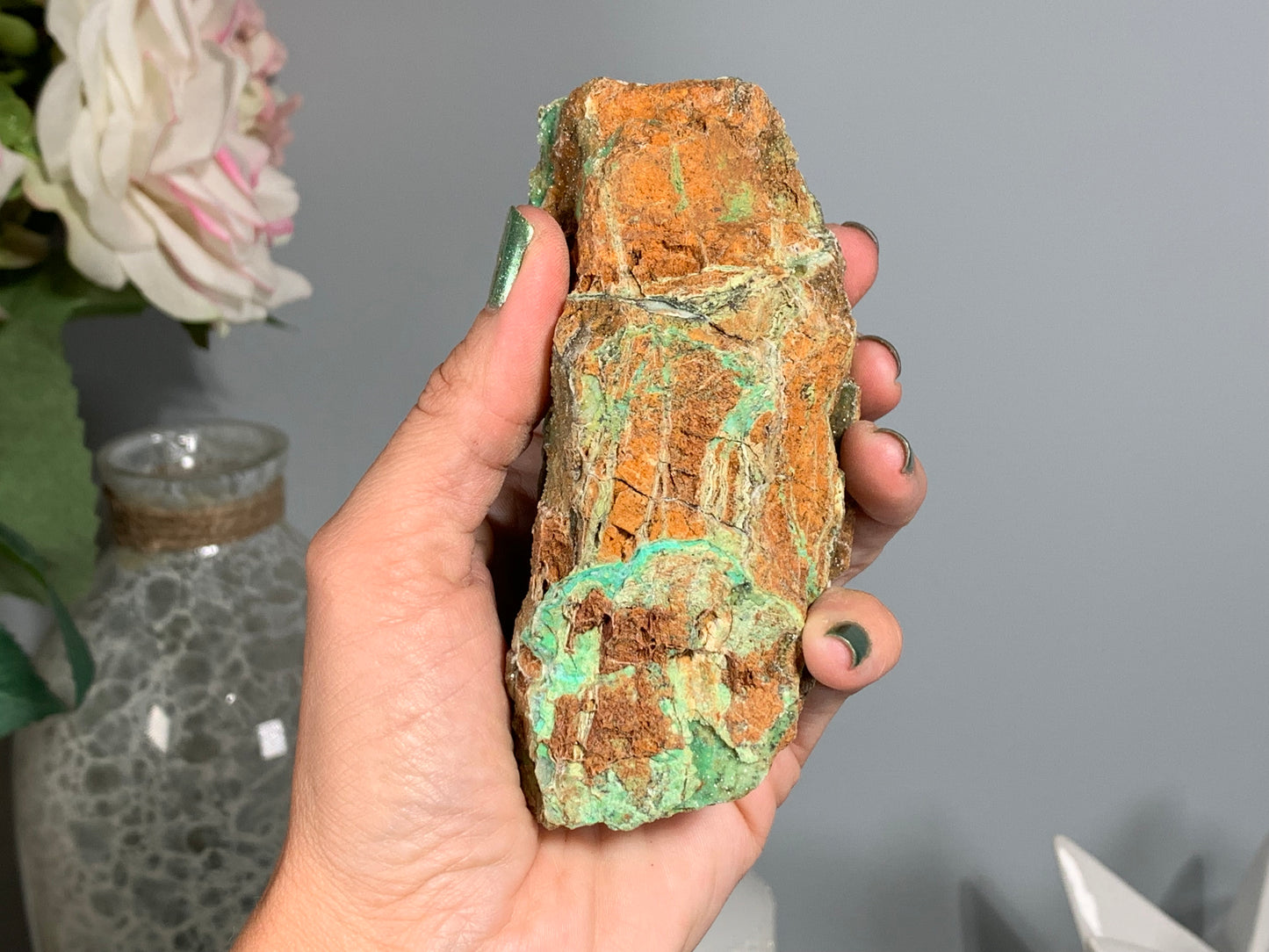 Druzy Chrysoprase (4.4", 110mm)