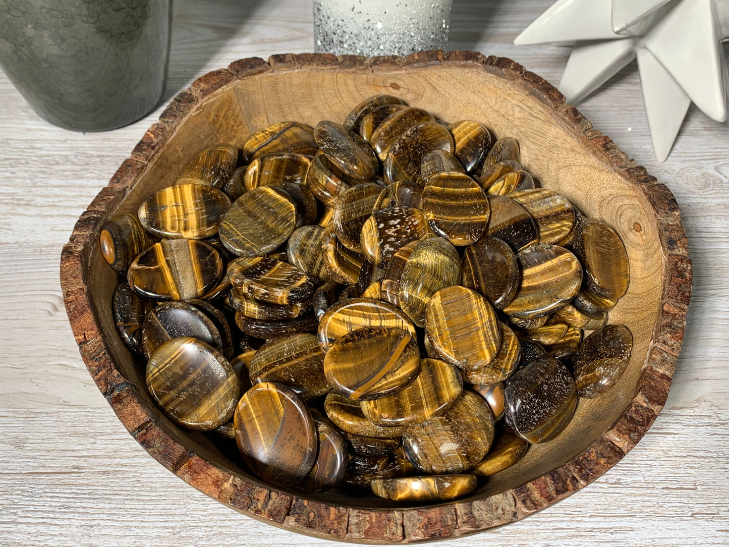 Tigers Eye Thumb Stone