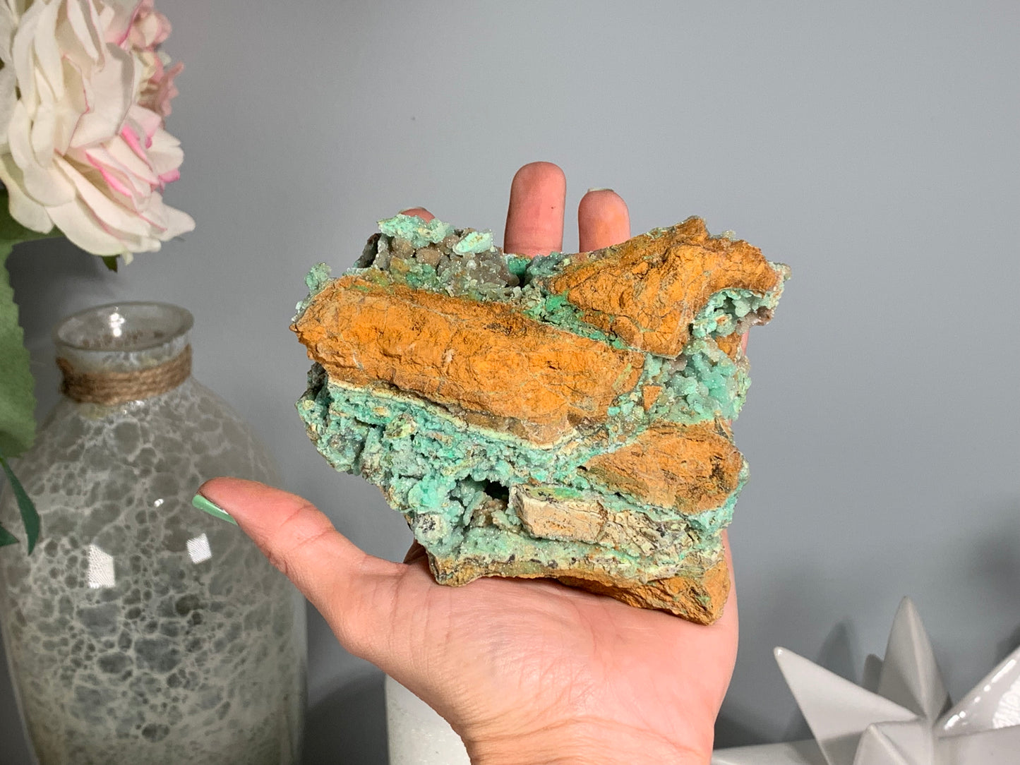 Druzy Chrysoprase (4.5", 115mm)