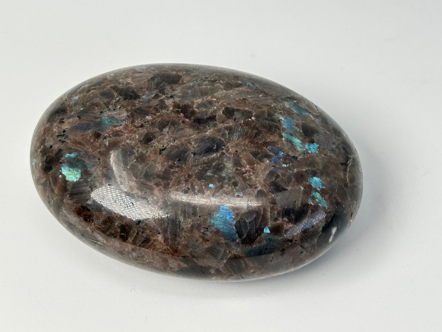 Brown Larvikite Palm Stone (2.9", 74mm)