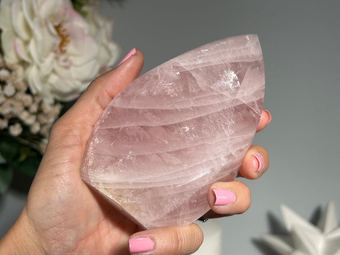 Rose Quartz Freeform (4.6", 116mm)