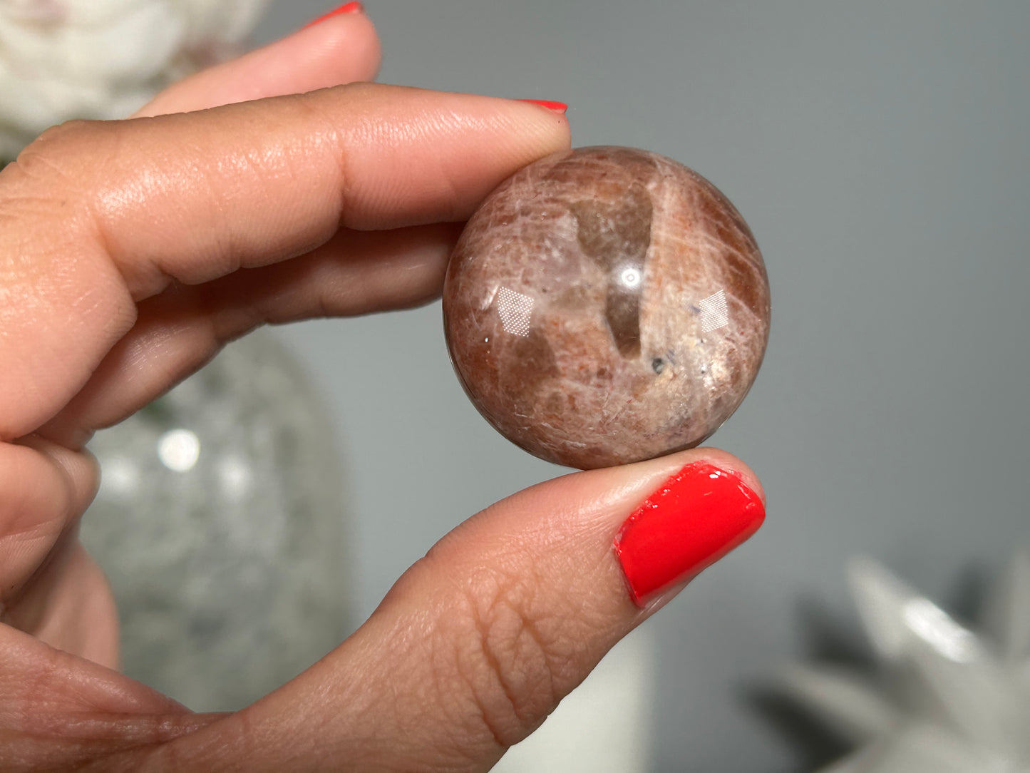 Confetti Sunstone Sphere (1.2", 30mm)