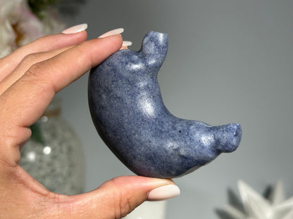 Blue Quartz Stomach (2.7", 69mm)