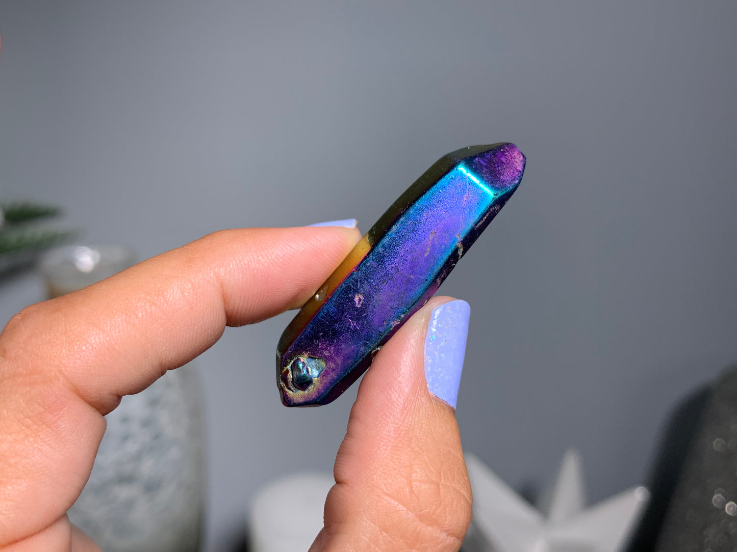 Titanium Aura Quartz Point