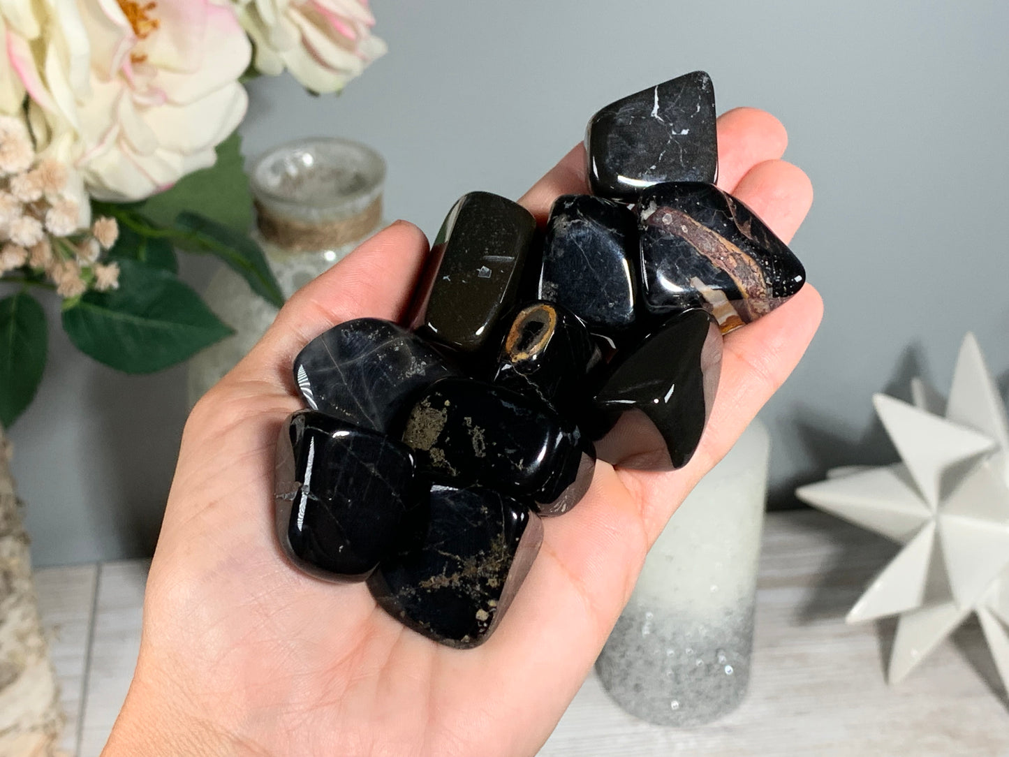 Tumbled Black Onyx