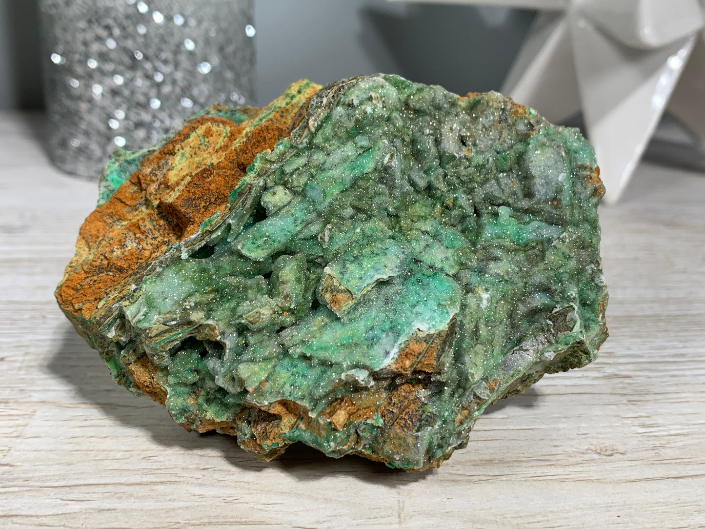 Druzy Chrysoprase (3.8", 96mm)