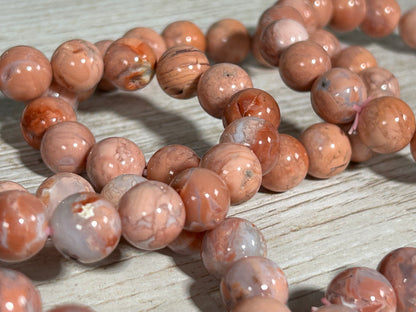10mm Pink Agate Bracelet