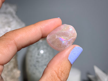Tumbled Pink Aura Quartz
