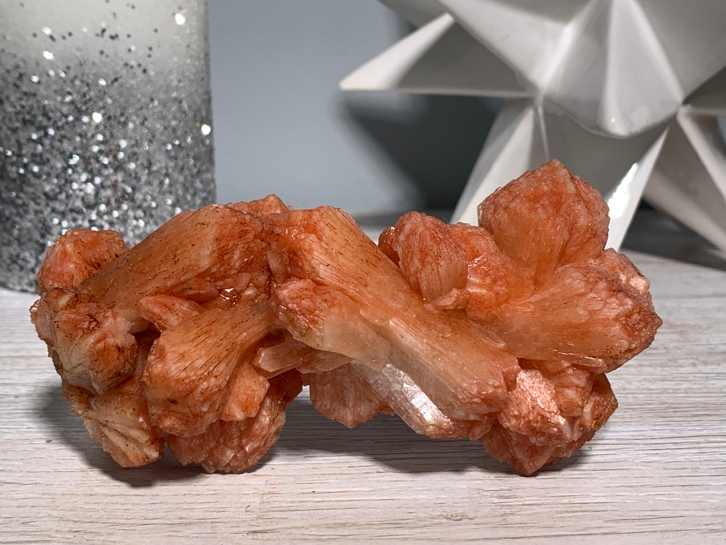 Red Stilbite Cluster (5", 128mm)