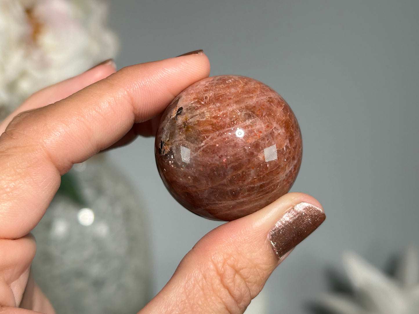 Confetti Sunstone Sphere (1.4", 35mm)