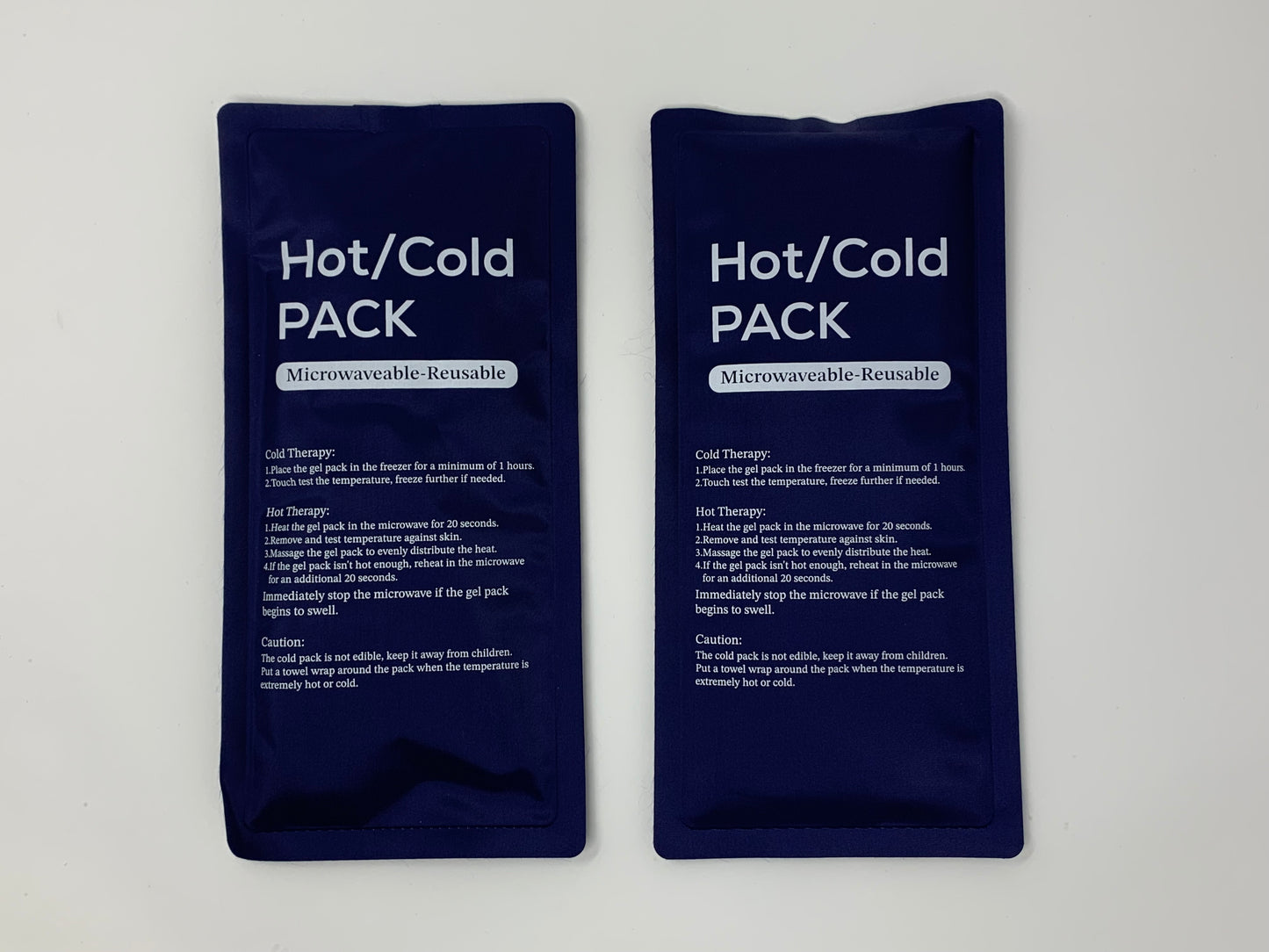 Small Hot/Cold Pack with Adjustable Elastic Band and 2 Reusable Packs