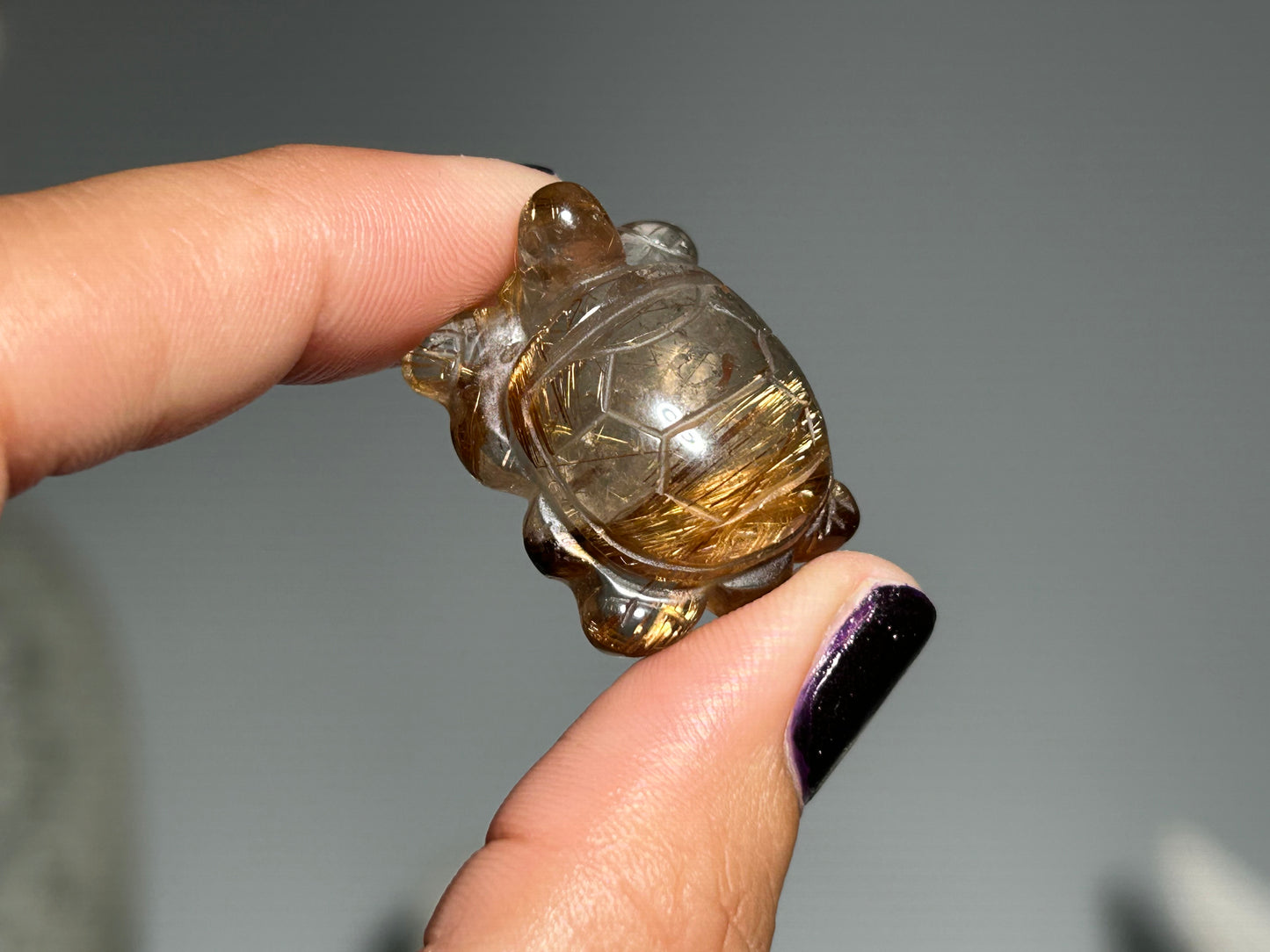 Rutilated Quartz Turtle (1”, 25mm)