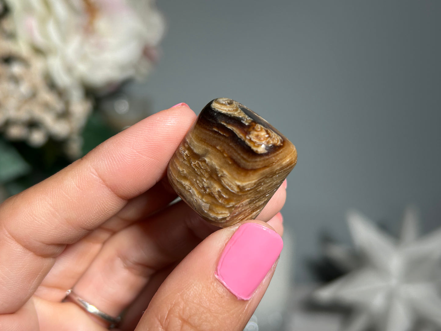 Tumbled Coffee Calcite Large