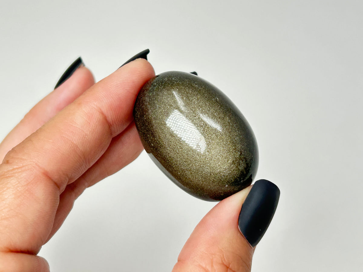 Gold Sheen Obsidian Shiva (1.5", 39mm)