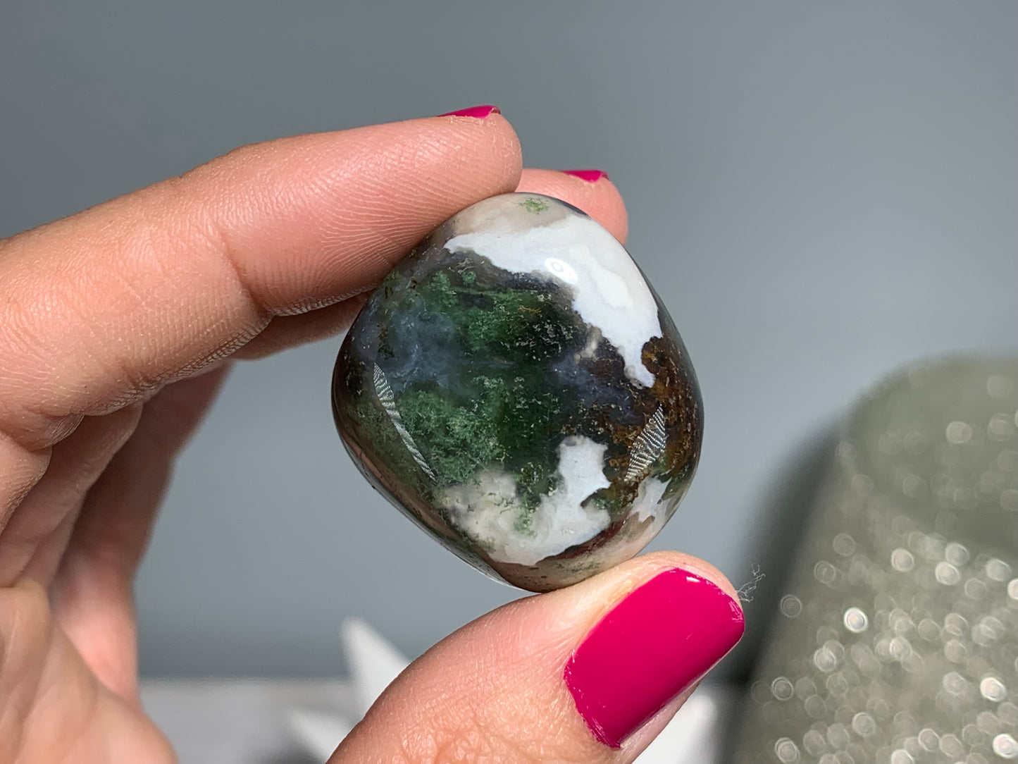 Tumbled Moss Agate Extra Large