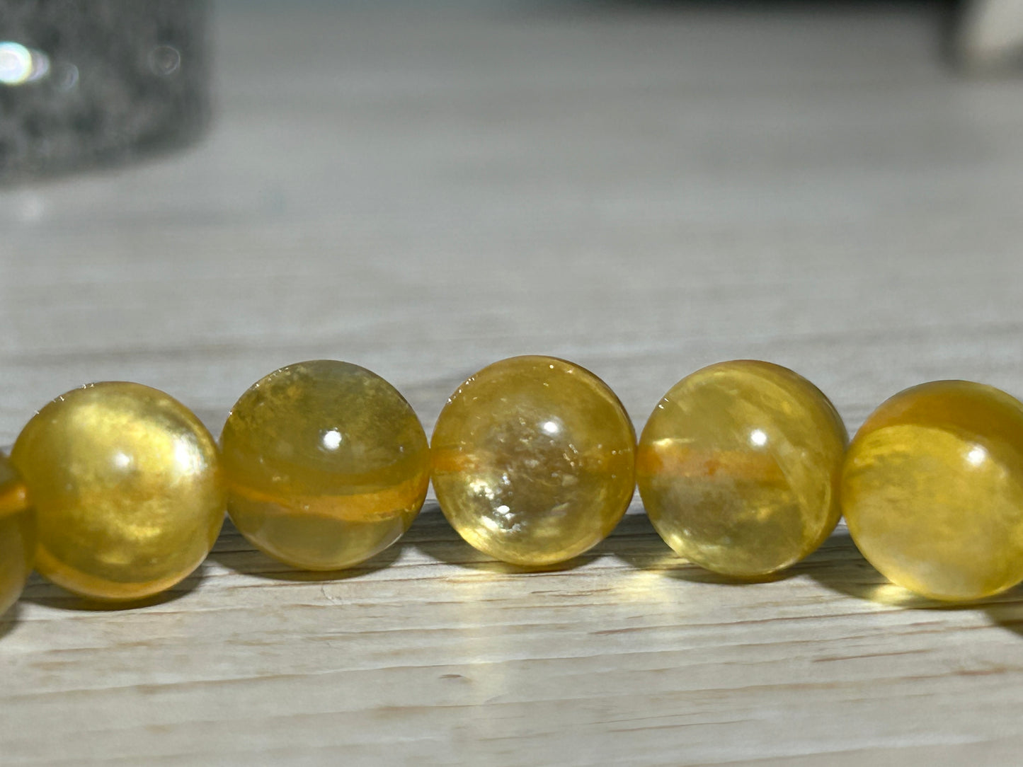 10mm Golden Muscovite Mica Bracelet