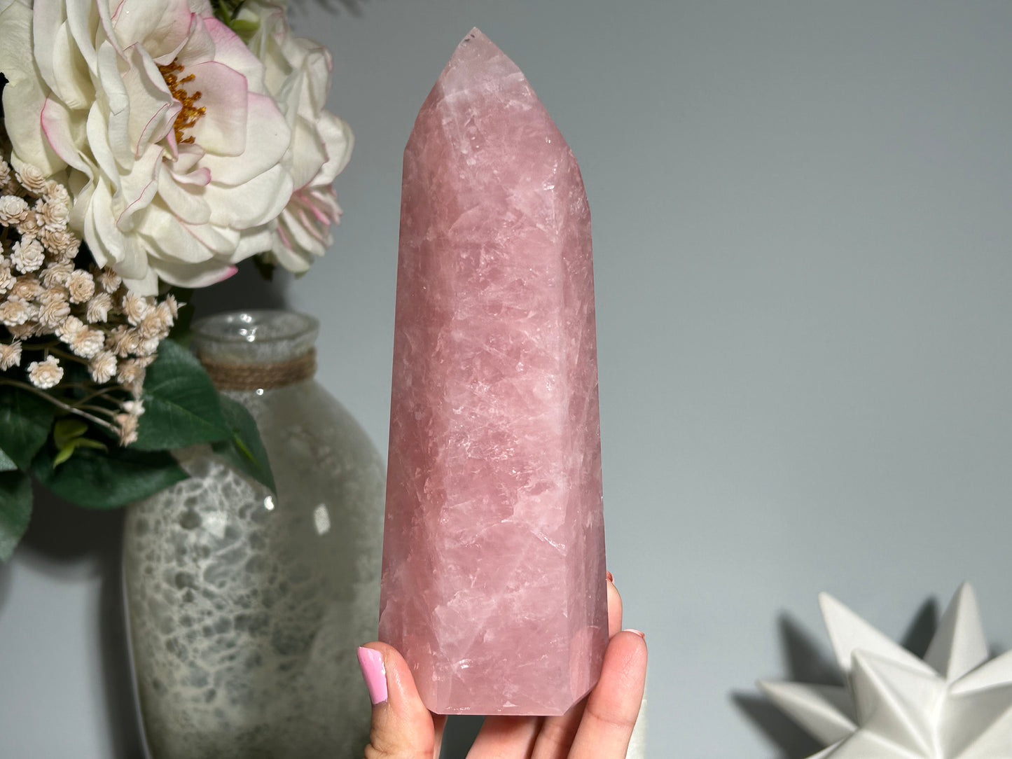 Rose Quartz Tower (6.5", 166mm)