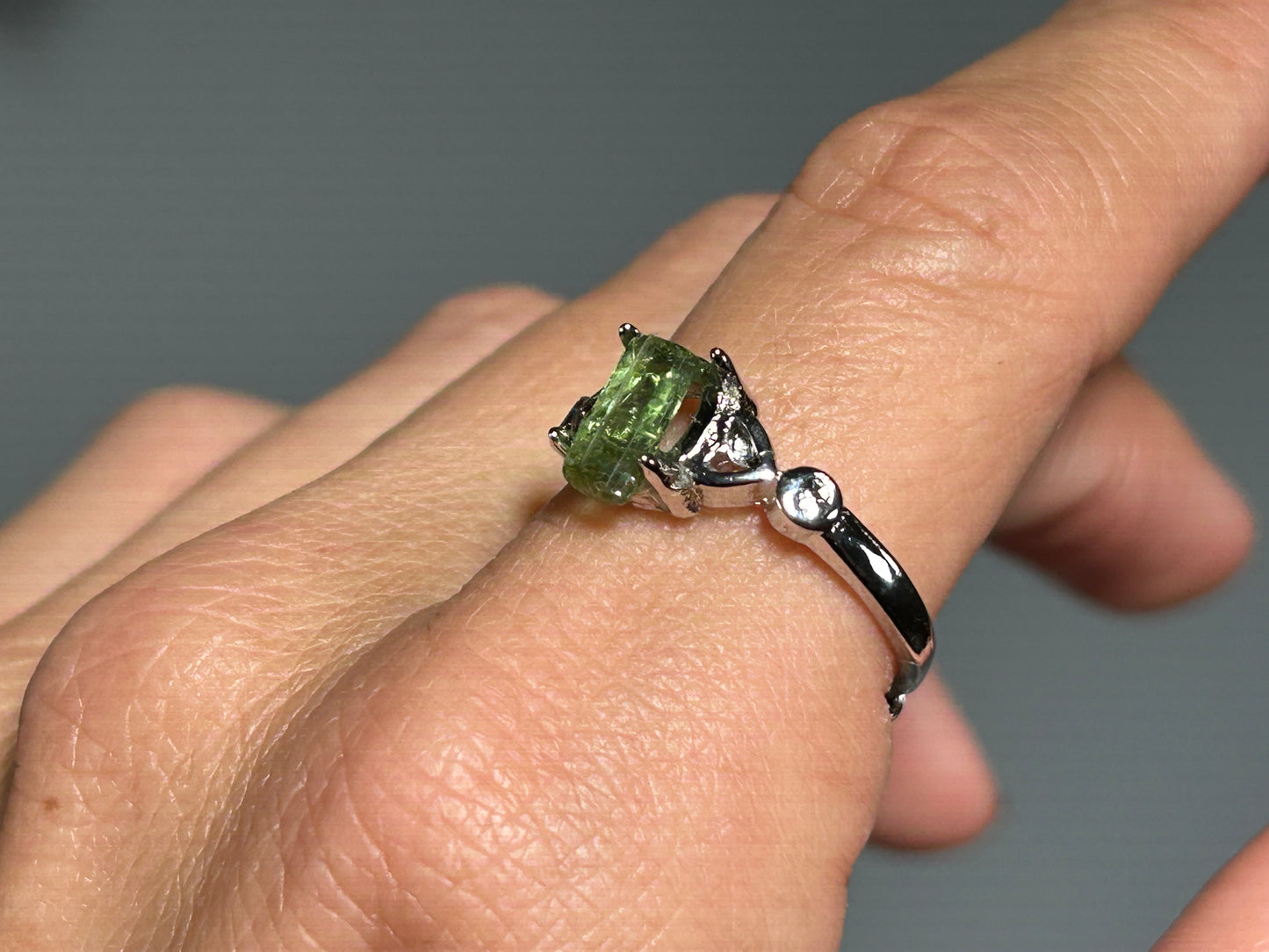 Tourmaline Adjustable Ring