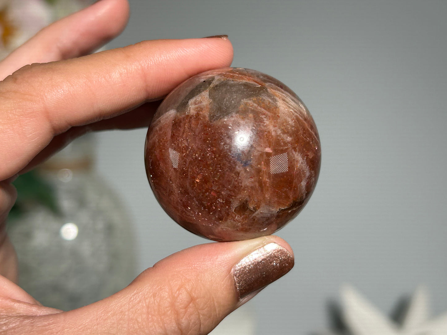 Confetti Sunstone Sphere (1.5", 35mm)