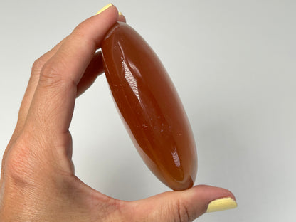 Honey Calcite Palm Stone (3.5", 88mm)
