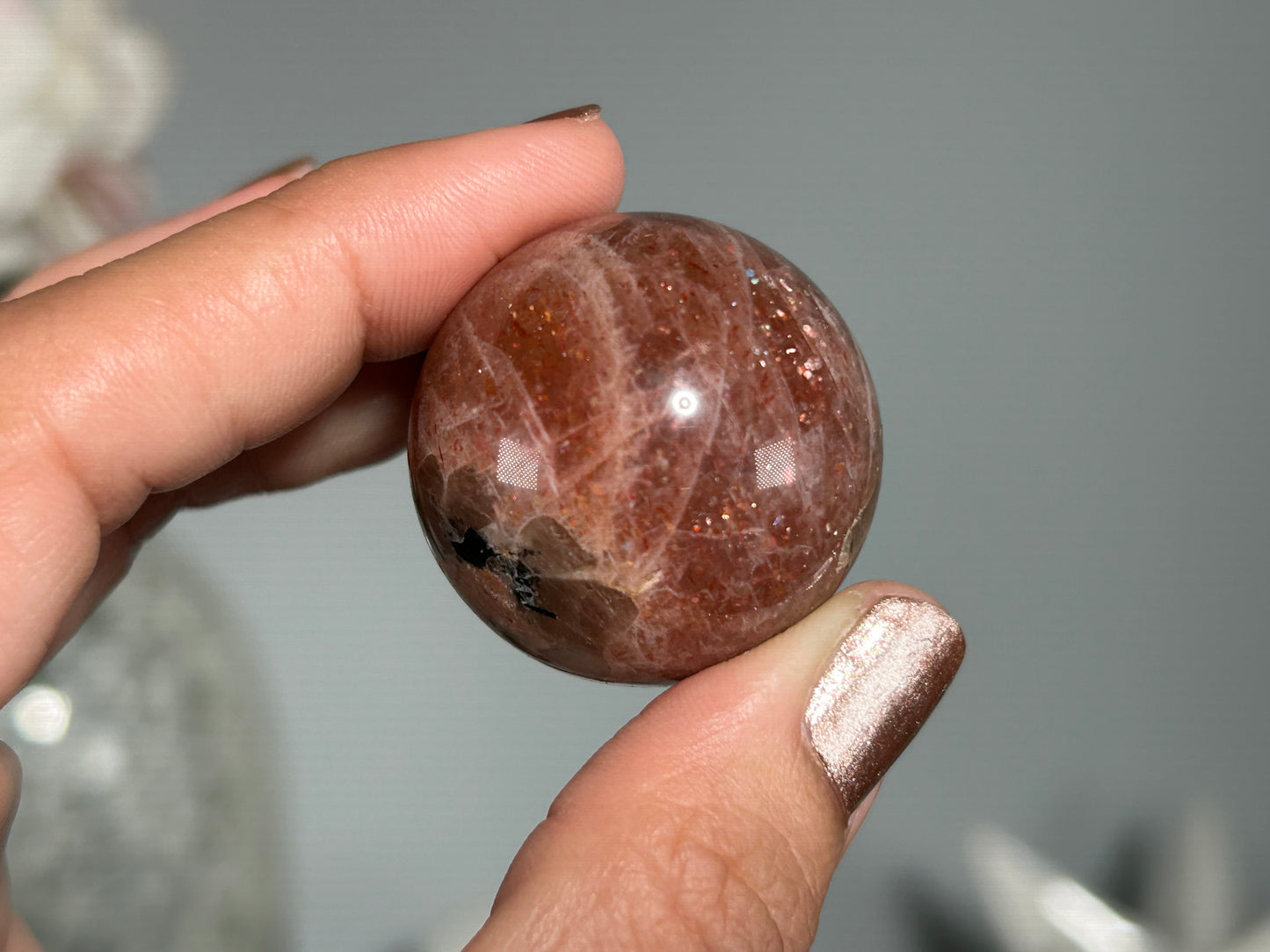 Confetti Sunstone Sphere (1.25", 32mm)