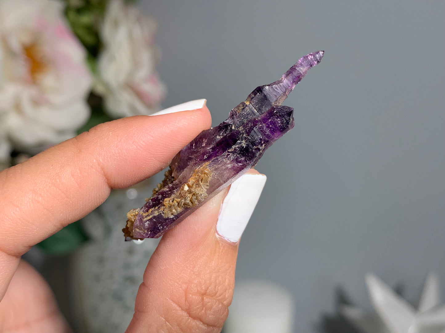 Double Terminated Brandberg Amethyst Point (2.1", 52mm)