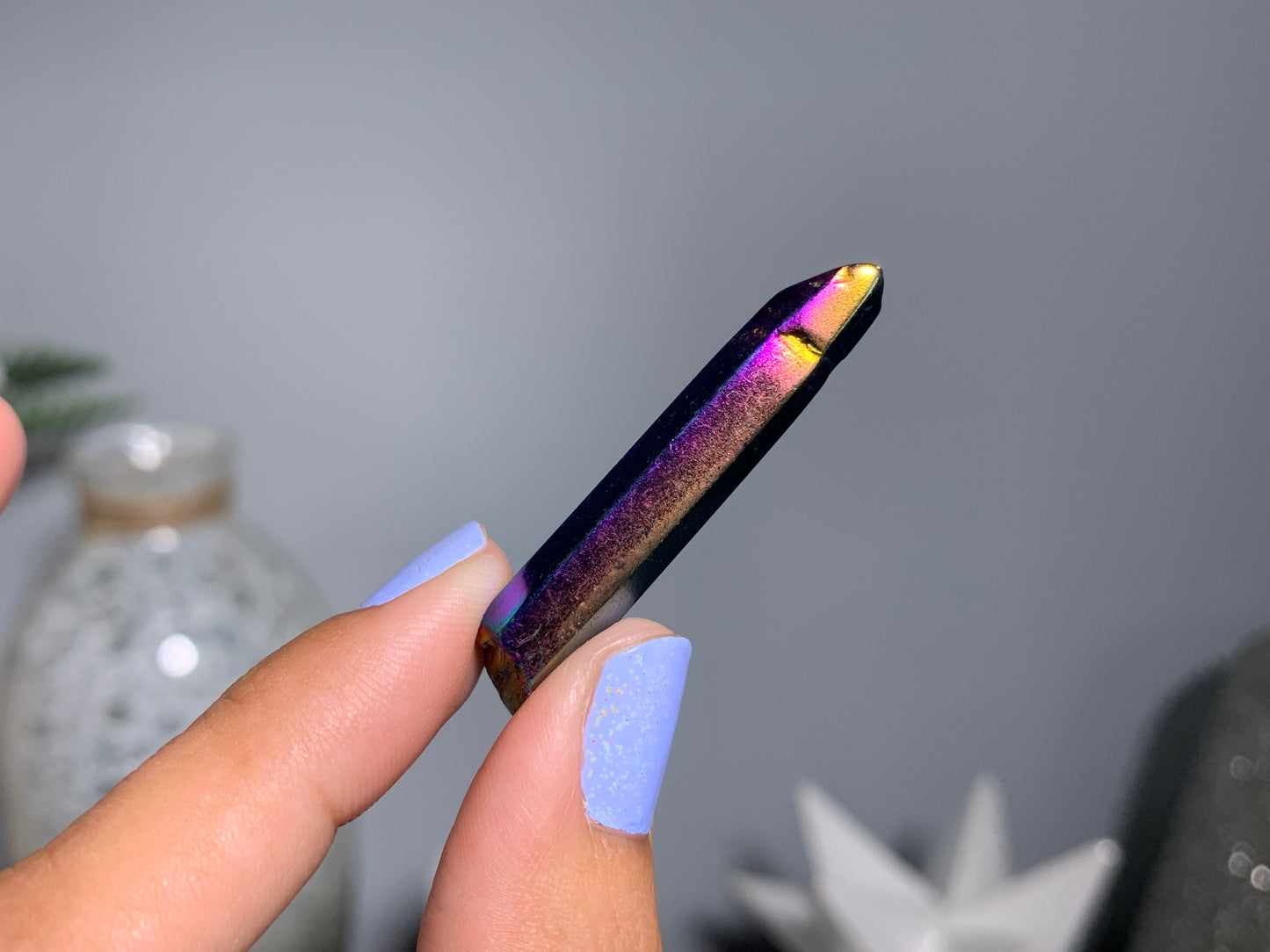 Titanium Aura Quartz Point