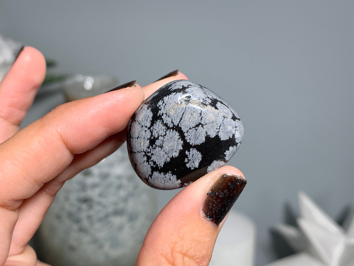 Tumbled Snowflake Obsidian Large