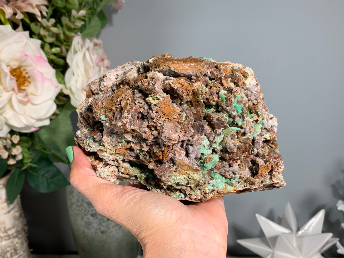 Druzy Chrysoprase (6.5", 165mm)