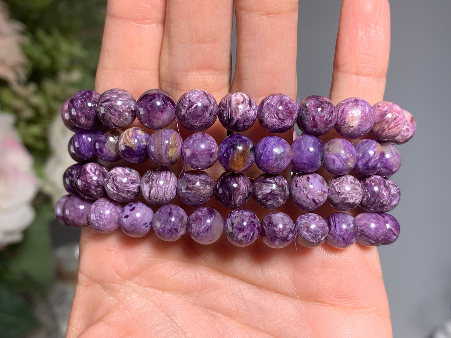 9mm Premium Charoite Bracelet