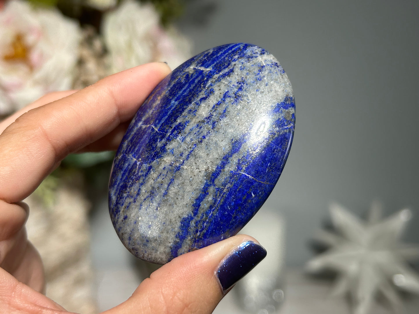 Lapis Lazuli Palm Stone (2.7", 69mm)