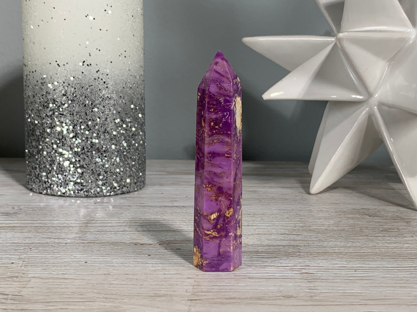 Purple Phosphosiderite Tower (3.7" 94mm)