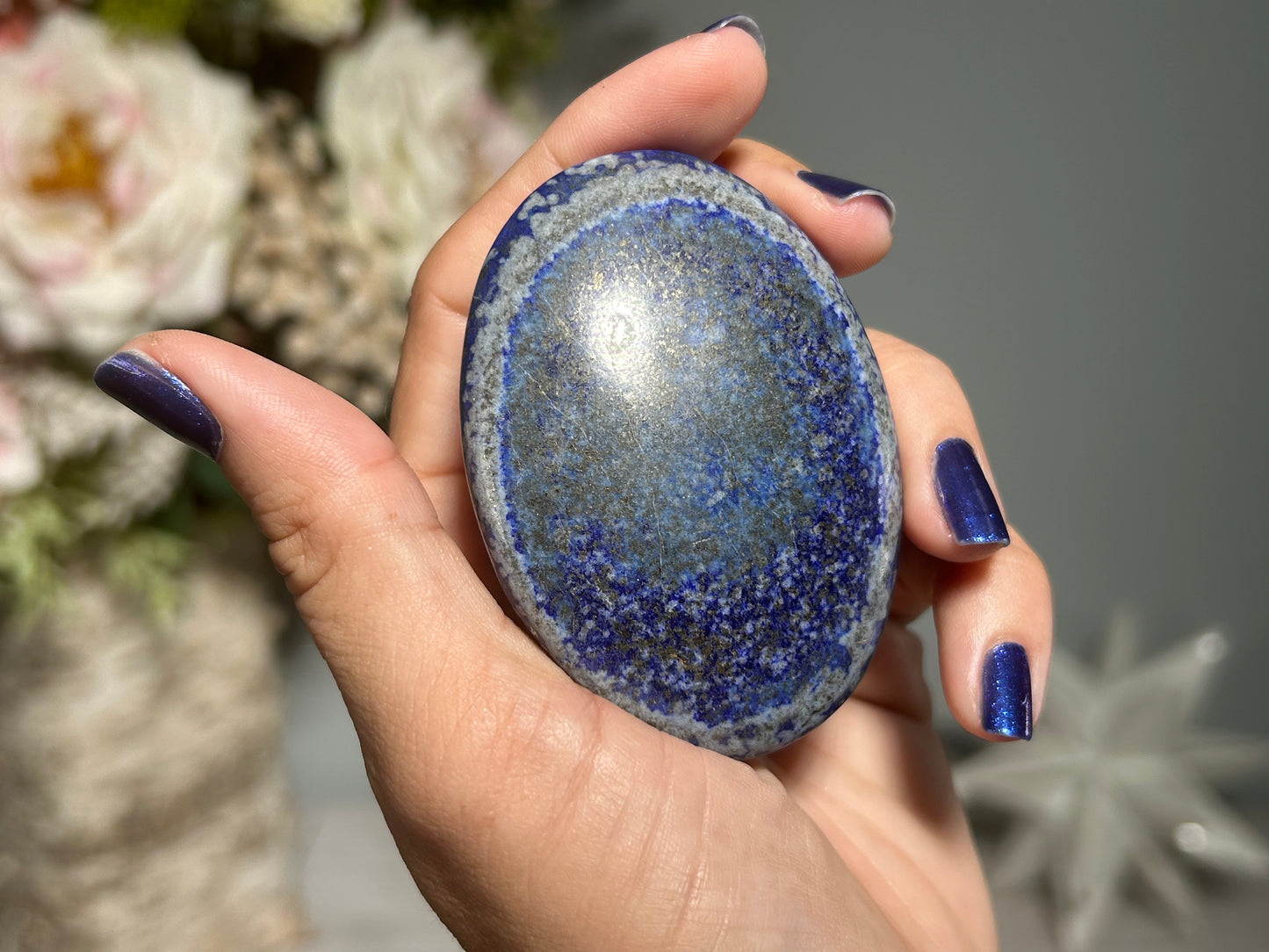 Lapis Lazuli Palm Stone (2.6", 67mm)