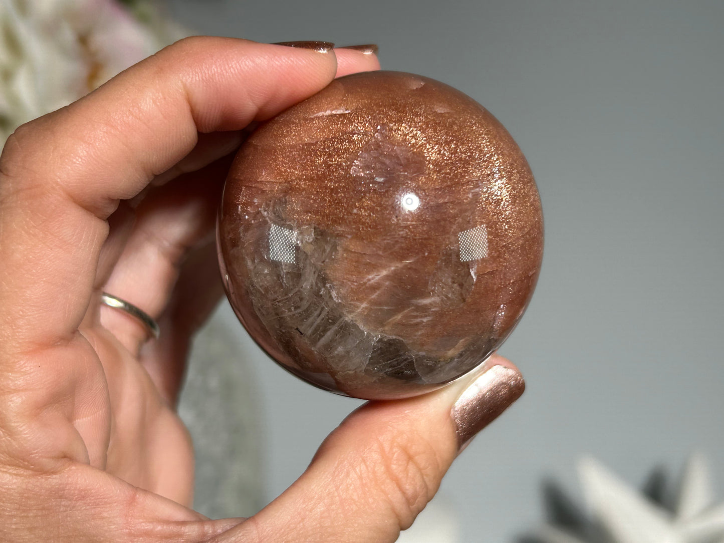 Confetti Sunstone Sphere (1.9", 49mm)