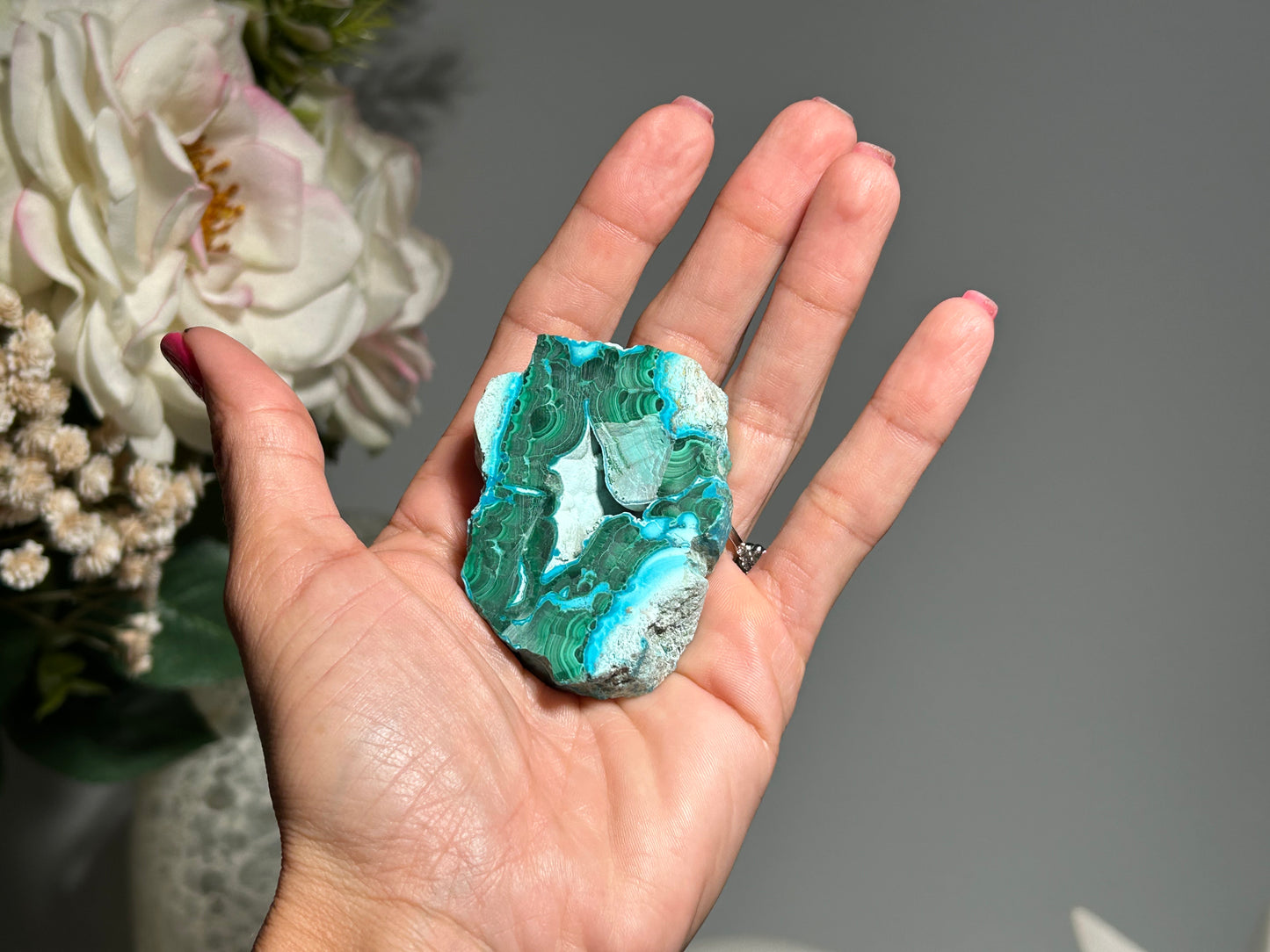 Malachite Chrysocolla Slab (2.25", 57mm)