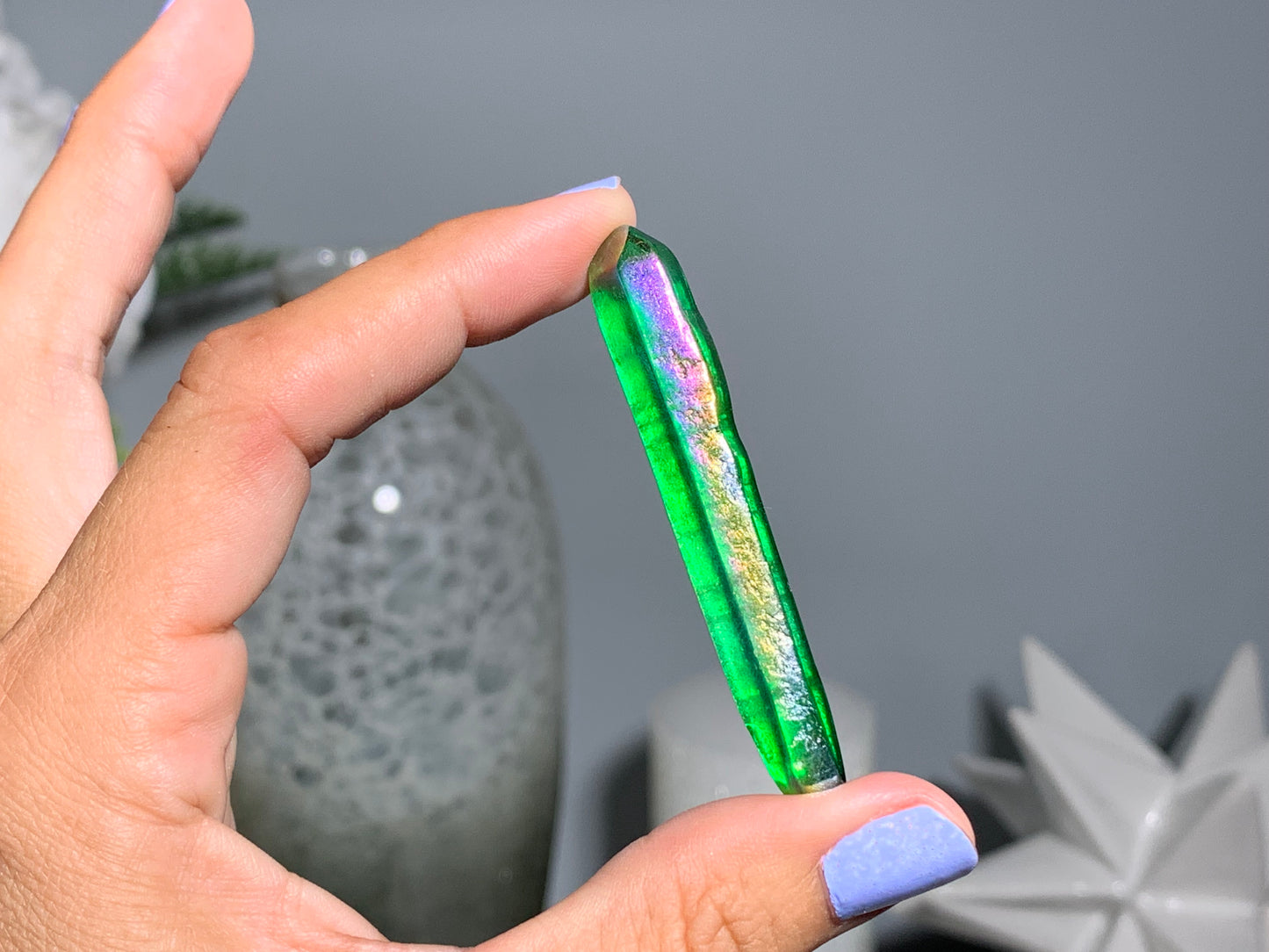 Green Aura Quartz Point