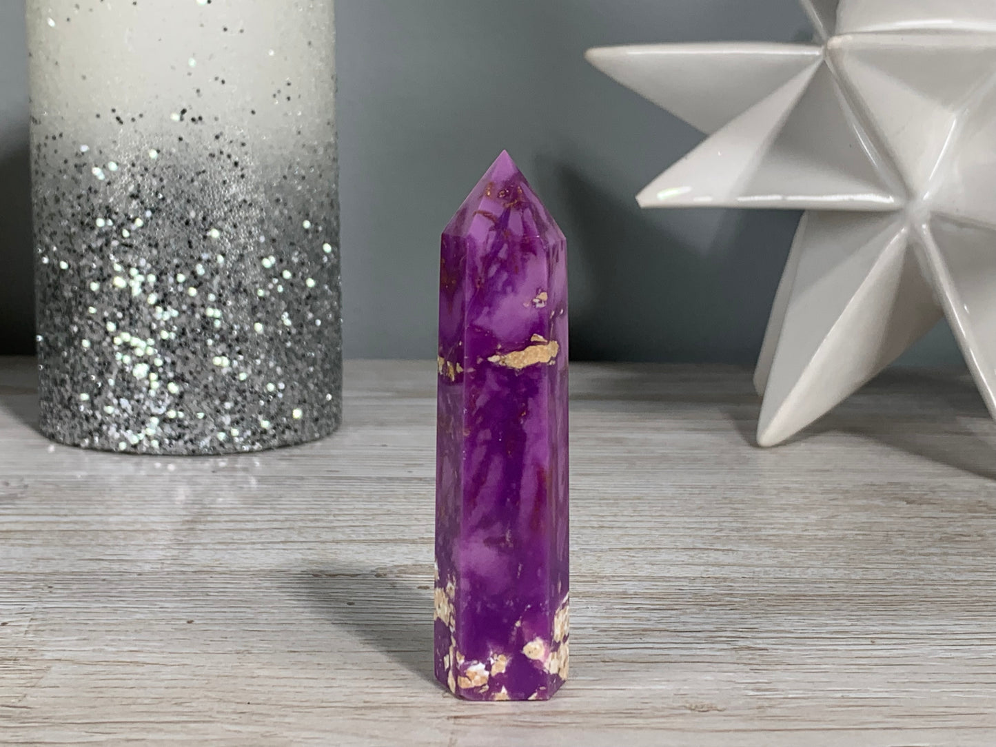 Purple Phosphosiderite Tower (3.3" 84mm)